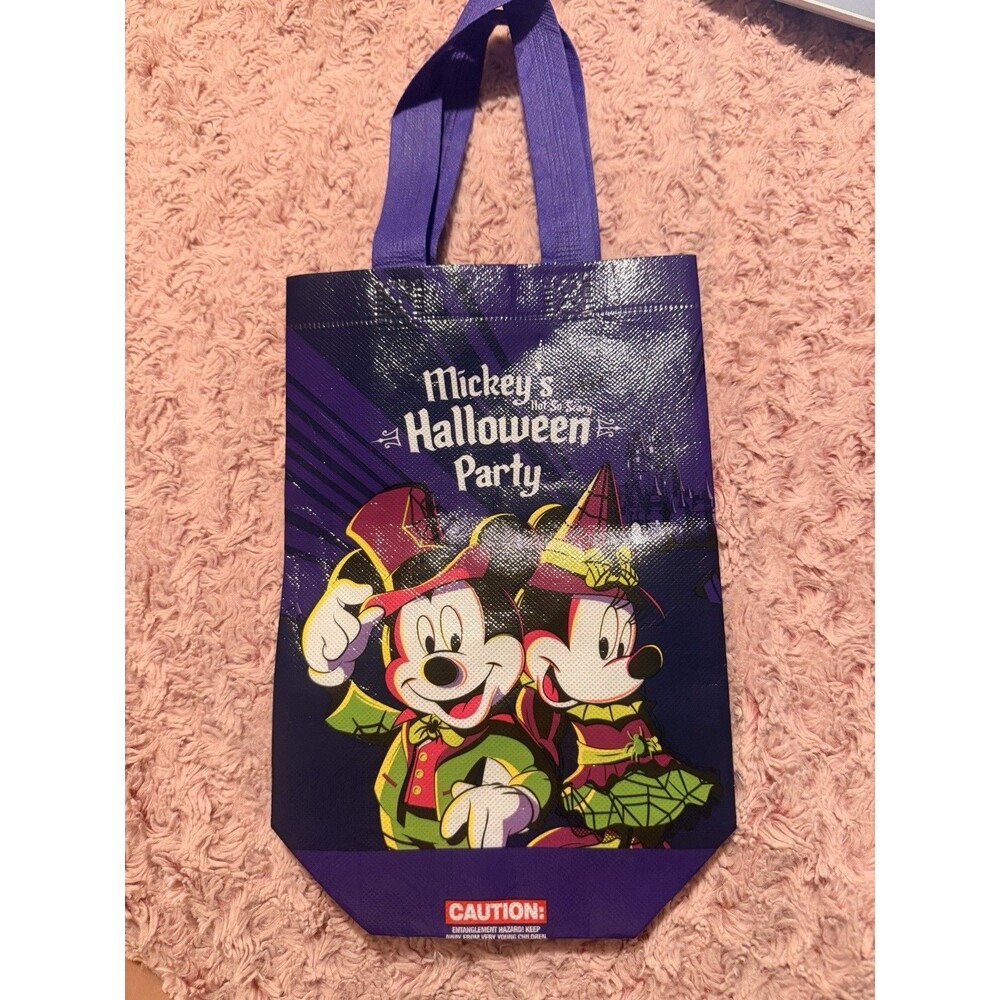 Disney Reusable Tote Bag Sack Small Halloween Mickeys Not So Scary Party Night